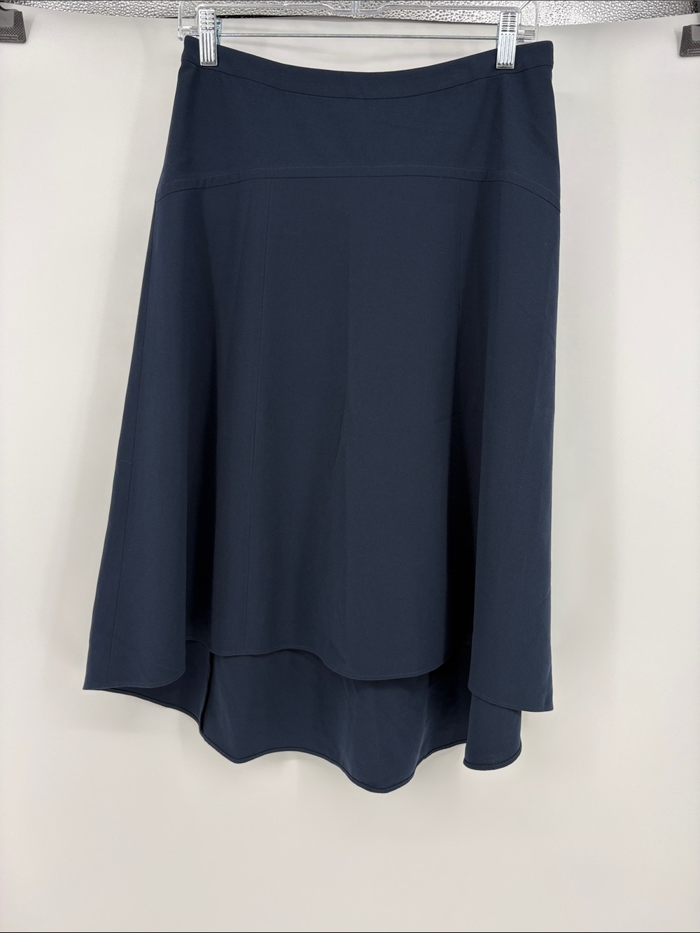Ann Taylor Women’s 4 Navy Blue Hi-Low Flowy Skirt